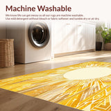 Ultra Soft Area Rug, Non Slip, Stain Resistant, Washable Area Rugs for Living Room, Bedroom, Sun Solid(Gold)