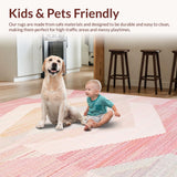 Ultra Soft Area Rug, Non Slip, Stain Resistant, Washable Area Rugs for Living Room, Bedroom, Charming Furry Decor Statement(Pink)
