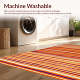 Ultra Soft Area Rug, Non Slip, Stain Resistant, Washable Area Rugs for Living Room, Bedroom, Cozy Rustic Textured Motif(Orange)