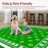 Ultra Soft Area Rug, Non Slip, Stain Resistant, Washable Area Rugs for Living Room, Bedroom, Rustic Traditional Gnome Aesthetic(Green)