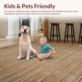 Ultra Soft Area Rug, Non Slip, Stain Resistant, Washable Area Rugs for Living Room, Bedroom, Whimsical Playful Diamond Design(Brown)
