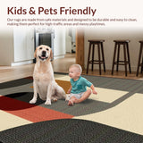 Ultra Soft Area Rug, Non Slip, Stain Resistant, Washable Area Rugs for Living Room, Bedroom, Elegant Warm Tones Animal Motif(Gray)