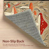 Charming Colorful Mushroom Illustration(Beige)