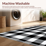 Cozy Modern Buffalo Plaid Statement(Black)