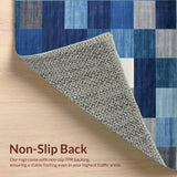 Ultra Soft Area Rug, Non Slip, Stain Resistant, Washable Area Rugs for Living Room, Bedroom, Dynamic Colorful Geometric Arrangement(Blue)