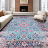 Eclectic Vibrant Floral Mosaic(Blue)