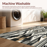 Ultra Soft Area Rug, Non Slip, Stain Resistant, Washable Area Rugs for Living Room, Bedroom, Mesa Vista Geometric Area With Authentic Tribal Artistry(Gray)