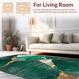 Ultra Soft Area Rug, Non Slip, Stain Resistant, Washable Area Rugs for Living Room, Bedroom, Modern Artistic Dining Room Non-Shedding Wool Rug(Green)