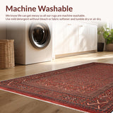 Ultra Soft Area Rug, Non Slip, Stain Resistant, Washable Area Rugs for Living Room, Bedroom, Primitive Jute Kitchen Rug with Earthy Tones(Beige)