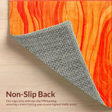 Ultra Soft Area Rug, Non Slip, Stain Resistant, Washable Area Rugs for Living Room, Bedroom, Artistic Fluffy Gradient Design(Orange)