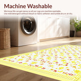 Ultra Soft Area Rug, Non Slip, Stain Resistant, Washable Area Rugs for Living Room, Bedroom, Vibrant Daisy Blossom Arrangement(Yellow)