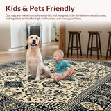 Beige Black Jute Geometric Floral Design(Beige)