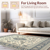 Ultra Soft Area Rug, Non Slip, Stain Resistant, Washable Area Rugs for Living Room, Bedroom, Boho Non Slip(Beige)