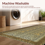Ultra Soft Area Rug, Non Slip, Stain Resistant, Washable Area Rugs for Living Room, Bedroom, Stylish Monochrome Leopard Embrace(Beige)