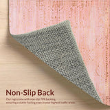 Ultra Soft Area Rug, Non Slip, Stain Resistant, Washable Area Rugs for Living Room, Bedroom, Chic Contemporary Tassel Accent Mat(Pink)