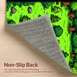 Ultra Soft Area Rug, Non Slip, Stain Resistant, Washable Area Rugs for Living Room, Bedroom, Rustic Forest Animal Print(Green)