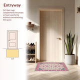 Ultra Soft Area Rug, Non Slip, Stain Resistant, Washable Area Rugs for Living Room, Bedroom, Timeless Elegant Soft Palette(Ivory)