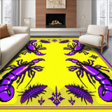 Ultra Soft Area Rug, Non Slip, Stain Resistant, Washable Area Rugs for Living Room, Bedroom, Whimsical Seasonal Celebration Design(Yellow)