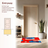 Funky Retro Abstract Composition(Red)