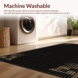 Ultra Soft Area Rug, Non Slip, Stain Resistant, Washable Area Rugs for Living Room, Bedroom, Artistic Wild Animal Impression(Black)