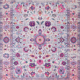 Ultra Soft Area Rug, Non Slip, Stain Resistant, Washable Area Rugs for Living Room, Bedroom, Chic Vintage Botanical Elegance(Ivory)