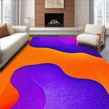 Ultra Soft Area Rug, Non Slip, Stain Resistant, Washable Area Rugs for Living Room, Bedroom, Radiant Color Burst Fluidity Concept(Orange)