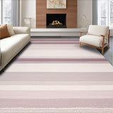 Ultra Soft Area Rug, Non Slip, Stain Resistant, Washable Area Rugs for Living Room, Bedroom, Artful Serene Beachy Stripe Scheme(Purple)