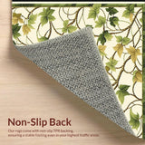 Ivy League Beige & Green Artistic Design Area(Beige)