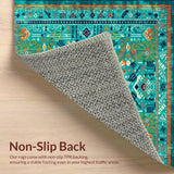 Artful Non Slip Round Surface(Blue)