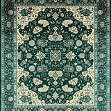 Ultra Soft Area Rug, Non Slip, Stain Resistant, Washable Area Rugs for Living Room, Bedroom, Moody Floral Boho Chic(Green)