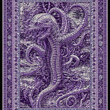 Ultra Soft Area Rug, Non Slip, Stain Resistant, Washable Area Rugs for Living Room, Bedroom, Deep Ocean Monster Area Rug(Purple)