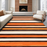 Ultra Soft Area Rug, Non Slip, Stain Resistant, Washable Area Rugs for Living Room, Bedroom, Vibrant Cozy Meditative Layer(Orange)