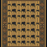 Elegant Earthy Elephant Silhouette(Beige)
