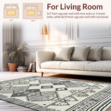 Elegant Geometric Ivory Tones(White)