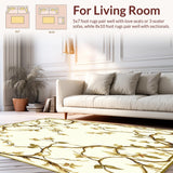 Ultra Soft Area Rug, Non Slip, Stain Resistant, Washable Area Rugs for Living Room, Bedroom, Chic Beige Cream with Ornate Vine Like(Beige)