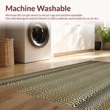 Ultra Soft Area Rug, Non Slip, Stain Resistant, Washable Area Rugs for Living Room, Bedroom, Chic Black and Beige Animal Motif(Beige)