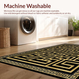 Luxurious Black Gold Geometric Motif(Black)