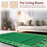 Rustic Distressed Geometric Composition(Green)