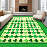Elegant White Checkered(Green)