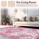 Chic Pink Geometric Motif(White)