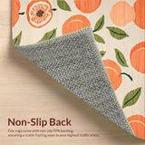Ultra Soft Area Rug, Non Slip, Stain Resistant, Washable Area Rugs for Living Room, Bedroom, Playful Modern Eclectic Design(Orange)