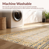 Ultra Soft Area Rug, Non Slip, Stain Resistant, Washable Area Rugs for Living Room, Bedroom, Lively Distinctive Western Aesthetic(Beige)