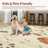 Ultra Soft Area Rug, Non Slip, Stain Resistant, Washable Area Rugs for Living Room, Bedroom, Boho Desert Bloom Area Beige & Brown(Beige)