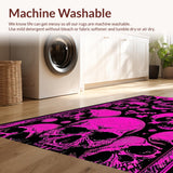 Ultra Soft Area Rug, Non Slip, Stain Resistant, Washable Area Rugs for Living Room, Bedroom, Eerie yet Fun Seasonal Decor(Pink)