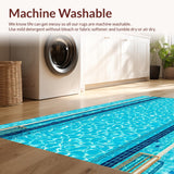 Ultra Soft Area Rug, Non Slip, Stain Resistant, Washable Area Rugs for Living Room, Bedroom, Sports Theme Non Slip Summer Doormat(Blue)