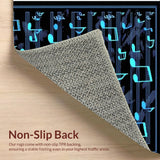 Ultra Soft Area Rug, Non Slip, Stain Resistant, Washable Area Rugs for Living Room, Bedroom, Chic Color Splash Aesthetic(Blue)