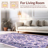 Ultra Soft Area Rug, Non Slip, Stain Resistant, Washable Area Rugs for Living Room, Bedroom, Vintage Pink Kids Playroom Non-Slip Carpet(Pink)