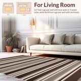 Ultra Soft Area Rug, Non Slip, Stain Resistant, Washable Area Rugs for Living Room, Bedroom, Quaint Country Style Accent(Brown)