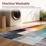 Ultra Soft Area Rug, Non Slip, Stain Resistant, Washable Area Rugs for Living Room, Bedroom, Artistic Ogee Pattern with Tassels(Orange)