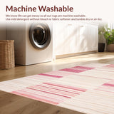 Ultra Soft Area Rug, Non Slip, Stain Resistant, Washable Area Rugs for Living Room, Bedroom, Stylish Minimalist Patterned Design(Beige)